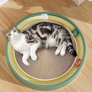 LDECO Extra Large Round Cat Scratcher with Ball Toys | Durable Interactive Cat Scratching Pads