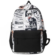 BELLERY Streetwear Monkey D. Luffy Bag Fashion Zipper Wanted Luffy Backpack Portable Creative Anime 
