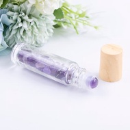 天然水晶能量滾珠精油瓶/脈輪/冥想粉晶紫水晶青金石白水晶黑曜石