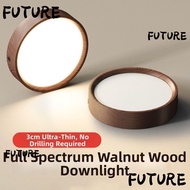HL-FUTU Circular Ceiling Lamp,  Wood Grain 7W 12W 15W 24W LED Ceiling Light, Home Decor Ultra Thin M