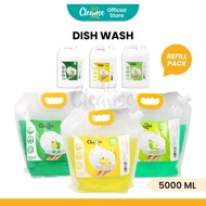 Cleanse360 Biodegradable Dishwashing Liquid [Lemon/ Lime/ Green Apple Scent - 5000ml] Refill Pack