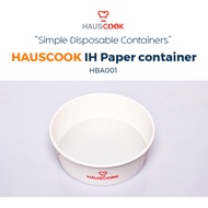 Hauscook 1300cc round disposable induction ramen bowl container paper aluminum heatable mee 1300ml