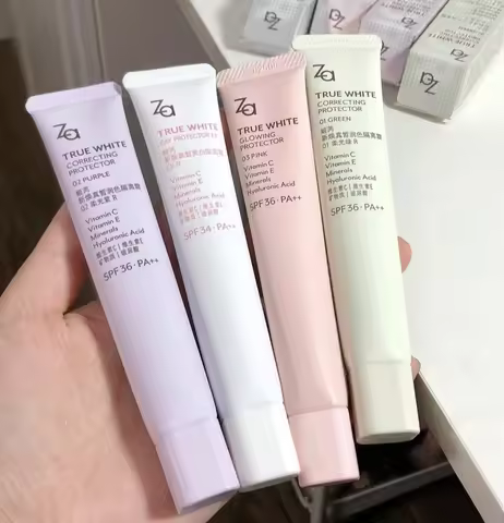 35g Original Za True White Glowing Correcting Protector Vitamin Minerals Hyaluronic Acid SPF36 PA++ 