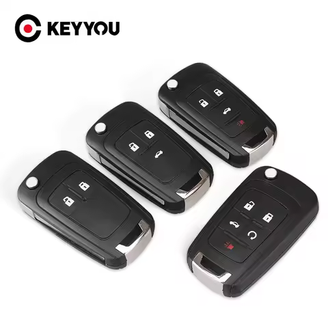 KEYYOU 2/3/4 Buttons Remote Car Flip Folding Key Shell Cover Case For Opel Vauxhall Insignia Astra J