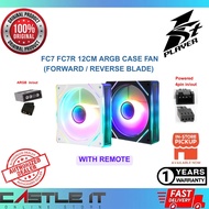 1ST Player FC7 FC7R 12CM ARGB Case Fan Black White Reverse Blade 120mm Casing Fan with Remote