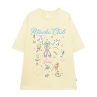 Áo thun form rộng local brand ATD1258 Miucho tay ngắn cổ tròn in mix