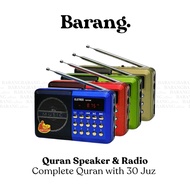 2 in 1 Quran Radio and Portable FM Radio with Complete Quran 30 Juz - Digital Al Quran Player for Muslims