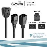 UPS IEC-320-C14 / C20 To UK Malaysia 13A Socket Power
