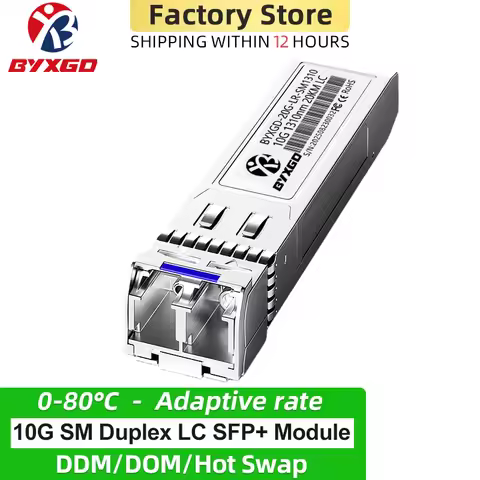 DDM 10G SFP+ Optical Module Adaptive Rate DOM SM Duplex LC Transceiver for Router Switch For Mikroti
