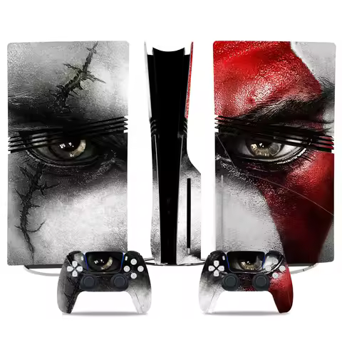 God war PS5 pro disc edition Skin Sticker Decal Cover for PS5 pro disk Console and 2 Controllers PS5