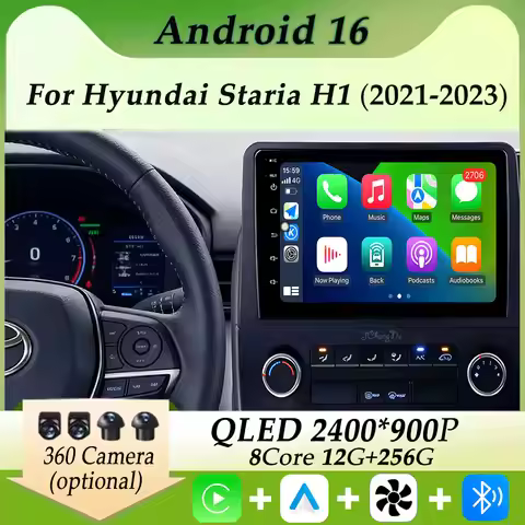 For Hyundai Staria H1 2021 - 2023 Car Radio Multimedia Player Carplay Android GPS Navigation Head Un