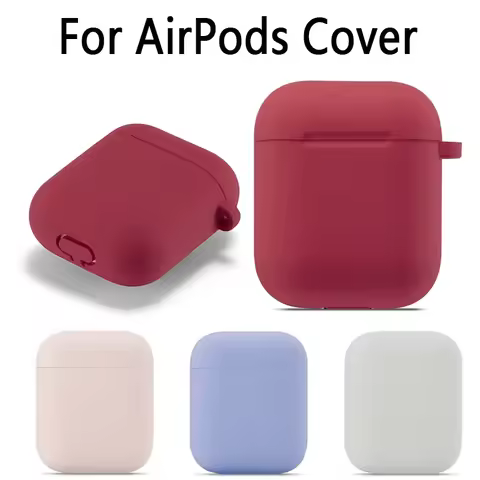 Silicone Protective Cover For Apple AirPods 2 1 Case Wireless Earphone Shell With Keychain For AirPo