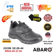 ABARO Water Resistant 2323N Anti-Bacterial Black School Shoes / Kasut Sekolah Hitam 2323N