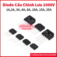Diode Bridge Rectifier 1A, 2A, 3A, 4A, 8A, 10A, 1000V Dip 4 Pin, DB107, 2W10, KBP210, KBP310, KBP410