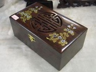 東藝仿古家具~~雞翅木鑲貝珠寶飾品盒/印章盒/收納盒(大中小)三件式