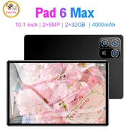 Pad6Max Tablet 10.1 Inch Tablets 2GB RAM+32GB ROM HD Touch Screen With 4000mAh Battery Dual Camera 2MP Front+5MP Rear Dual SIM WiFi Tablet Compatible For Android 7.0 System