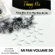 5D fan eyelashes mixed size box, 0.07 thick, curved C,CC,D, small glue legs, even flare, Thuy Ha Art