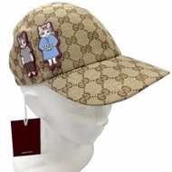 全新未使用 □ GUCCI 2025 型號 847862 Higuchi Yuko Beau & Boris GG 帆布配羊皮，日本限量版棒球帽，米色，M/57cm 碼，意大利製造，正品，男士，帶防塵