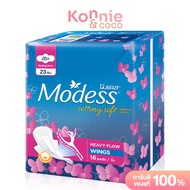 โมเดส ผ้าอนามัย คอตตอนนี่ซอฟ เฮฟวี่ โฟลว มีปีก 16 ชิ้น Modess Heavy Flow Cottony Soft - Wings 16pcs