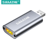 SAMZHE Video Capture HDMI Compatible Capture Card USB 2.0 60FPS for Switch Camera Live Streaming Rec