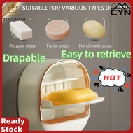 1/2 piece lid Multi-functional toilet drain soap box soap tray wall-mounted drain container soap hol