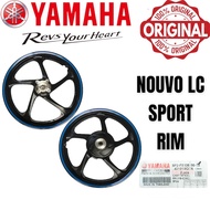 YAMAHA NOUVO LC SPORT RIM 100% ORIGINAL BLUE LINE / CAST WHEEL NOUVOLC  BIRU [5P2-F5168-00-1X]