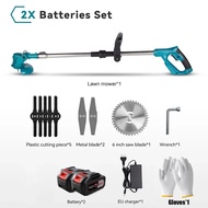Lawn mower 9980VF Battery Multifunction Mesin Rumput Cordless fold Pemotong rumput grass cutter prun