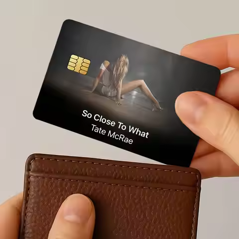 Singer Tate McRae So Close to What Credit Card Stickers Skin For Bank Bus Metro 4PCS Cover Film Gift