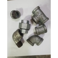Heavy Duty 1/2 and 3/4 GI Elbow, GI St. Elbow, GI Tee, GI Coupling, GI Plug, GI Cap 1/2 3/4
