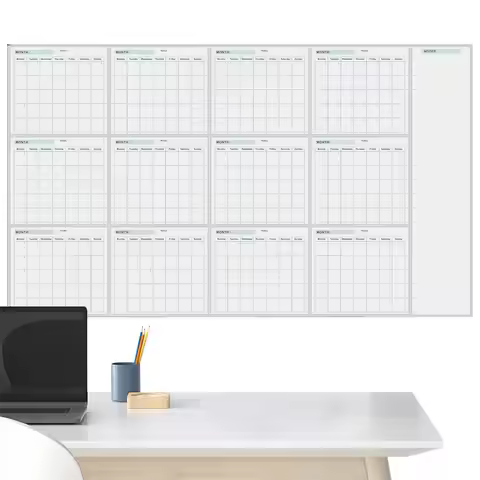 Dry Erase Yearly Whiteboard Calendar Erasable Yearly Planner Calendar Blank Undated Yearly Calendar 