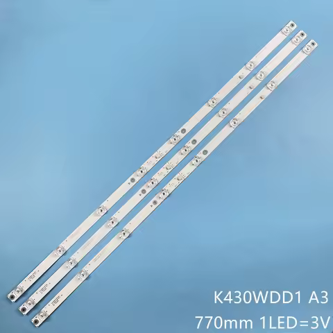 LED Backlight strip 8 leds 43" TV K430WDD1 A3 4708-K43WDD-A3117N01 43LFA69K 43PFS5034/60 43PFF5664/T