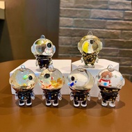 Black Gold Oil Floating Key Astronaut Glitter Bottle Keychain School Bag Pendant Small Gift 5.12 6VT