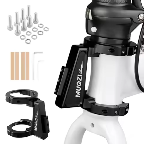 Bike Front Bag Holder Adapter Adjustable Clamp Ring Folding Bicycle Pig Nose Pannier Adapter for Bir