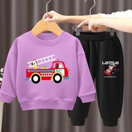 Two-Piece Comfortable Kids Outfit Featuring Trendy Streetwear Design
