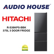 [BULKY] HITACHI R-S38KPS-BBK 375L 3 DOOR FRIDGE ***1 YEAR HITACHI WARRANTY***