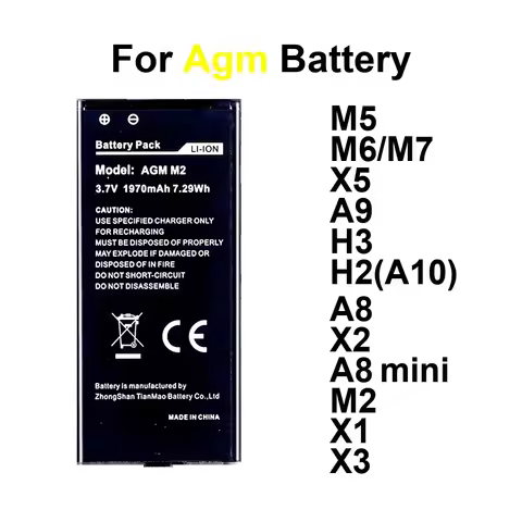 Mobile Phone Battery Stable 1970-6000Mah For Agm A10 A8 A9 H3 M2 M5 M6 M7 X1 X2 X3 X5 Mini