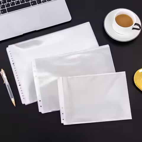 HD Transparent A5 Binder Sheets Landscape Budget Binder Sleeves A3 A4 Protector Sheets For Binder
