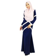 Aqeela Muslimah Wear Meid Dress Blue qk021cqeela Muslimah Wear Meid Dress Blue qk021c