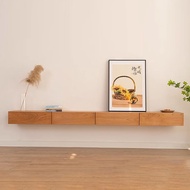 Solid Wood Wall TV Cabinet Minimalist TV Storage Cabinet Kabinet TV Almari TV Rak TV Gantung/suspend