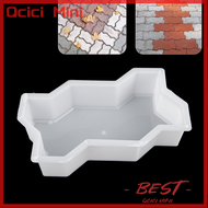 เครื่องสร้างเส้นทางแบบ DIY จาก Qcici แม่พิมพ์คอนกรีตแม่พิมพ์อิฐปูพื้นเส้นทางถนนแม่พิมพ์ทางเท้าในสวน