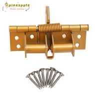 PINEAPH Self Closing Door Hinge, yellow 4 Inches Spring Loaded Hinge, Multifunctional Automatic Clos