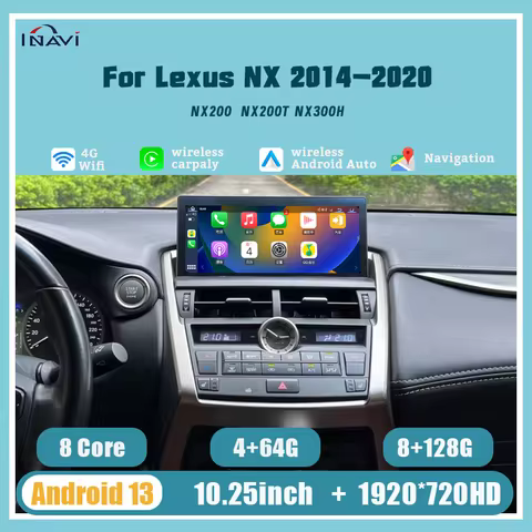 10.25Inch For Lexus NX200 NX200T NX300H 2014-2020 Android 13 CarPlay Radio Multimedia Navigation GPS