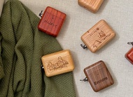 【客製化】原木AirPods殼  全新PRO 3  可設計圖像/文字設計 送禮