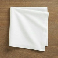 Serbet makan/napkin damask/full cotton polos putih 50x50