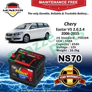 Münster Robust MF CMF NS70 | NS70R | 75D26R (65AH) Car Battery Bateri Kereta for Chery Eastar V5 2.0 2.4 2006-2015