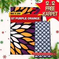 STARDUST CARPET 160x210 PURPLE ORANGE + FREE CARPET