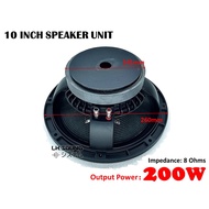 10 inch 200W 8ohm Woofer Speaker Unit Pro Sound 1Pc