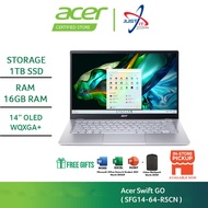 ACER SWIFT GO 14 AI SFG14-64-R5CN 14" OLED LAPTOP ( RYZEN AI7 350 16GD5X 1TBSSD / 14" OLED WQXGA / W