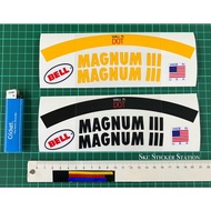 Bell Magnum lll /Magnum 3 (Yellow/Black) Sticker Printing Helmet Designs (set) #usa #bell #magnum #m