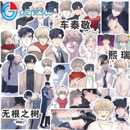 GLENES 1 Set BL Manwha Rootless Tree Sticker, Taekyung Love and Roll Painter of The Night Sticker, B